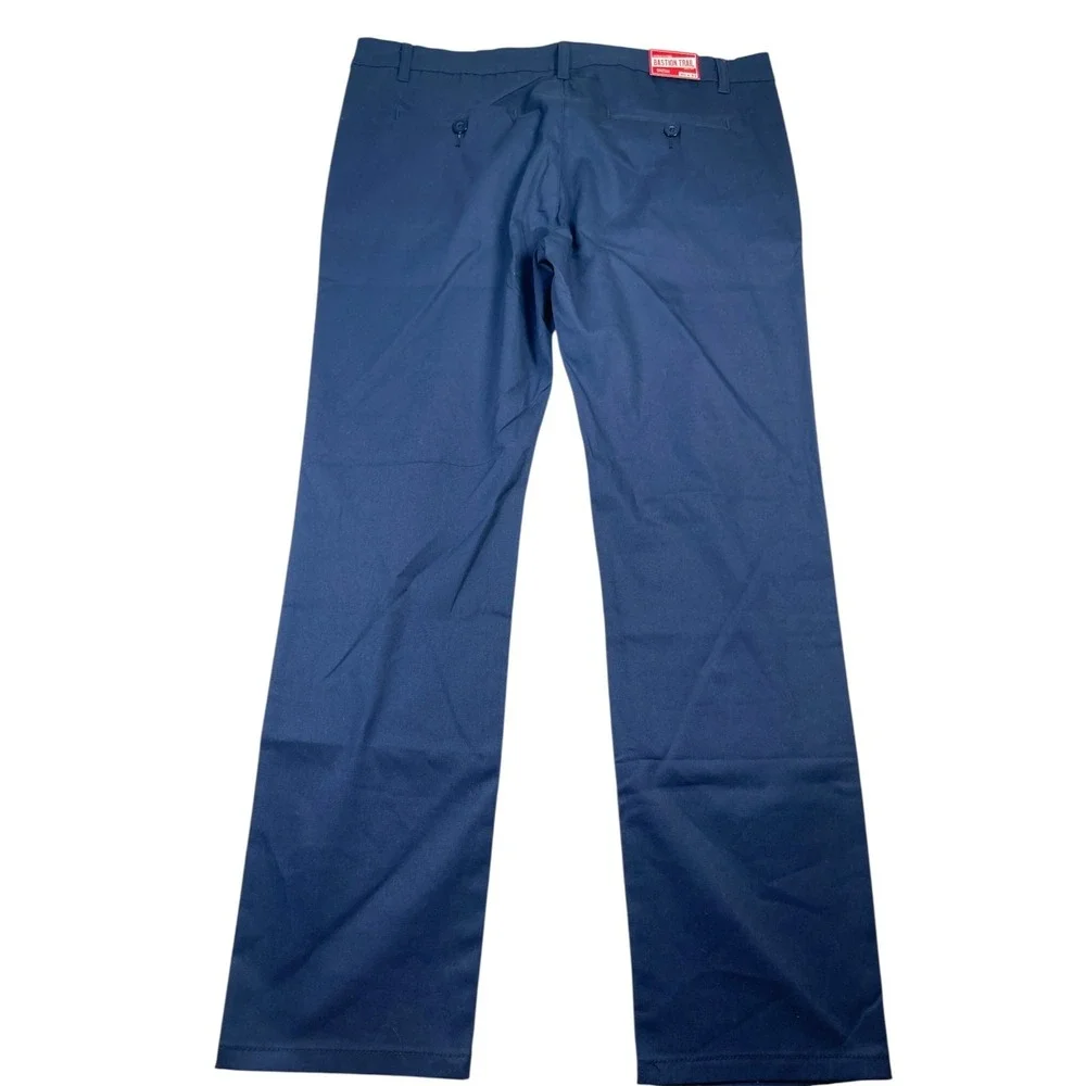 Bastion Trail Chino Pants Men's 40 x 31 Navy Blue Stretch Mid-Rise Slash Pockets